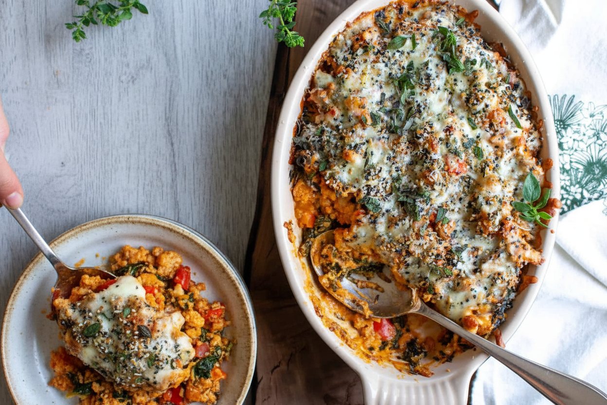 Kate's Best Easy Ground Turkey Casserole {Low Carb}