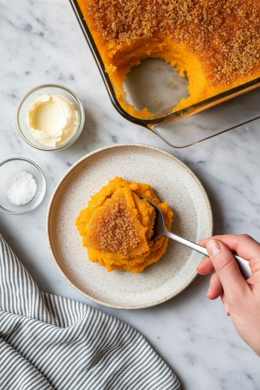 Mashed Sweet Potatoes Brulee