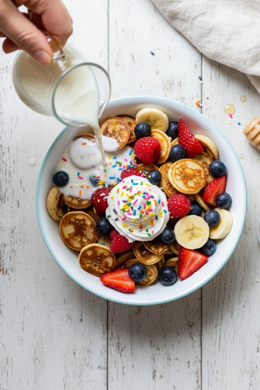 Banana Pancake Cereal (Mini Pancakes) - Skinnytaste