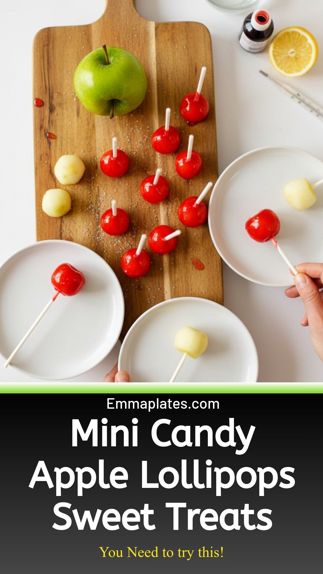 Mini Candy Apple Lollipops