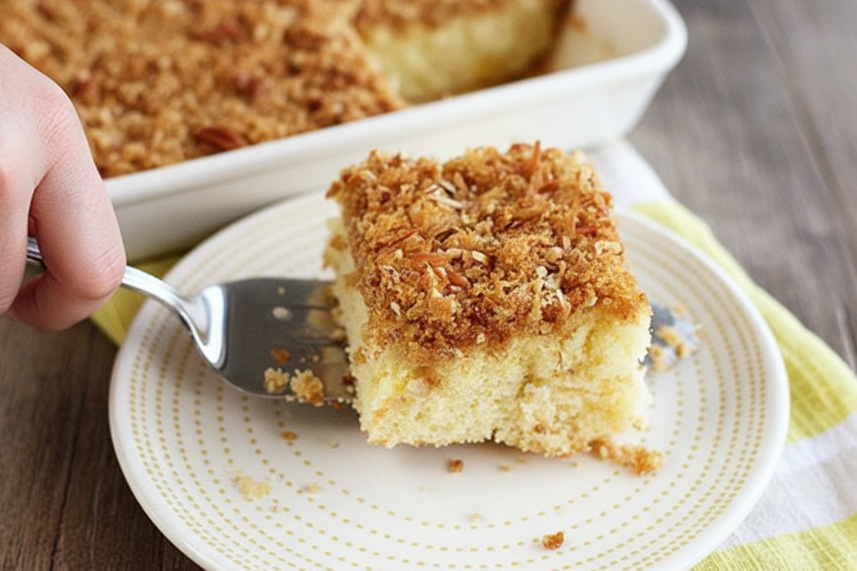 Moist Coconut Streusel Cake Recipe