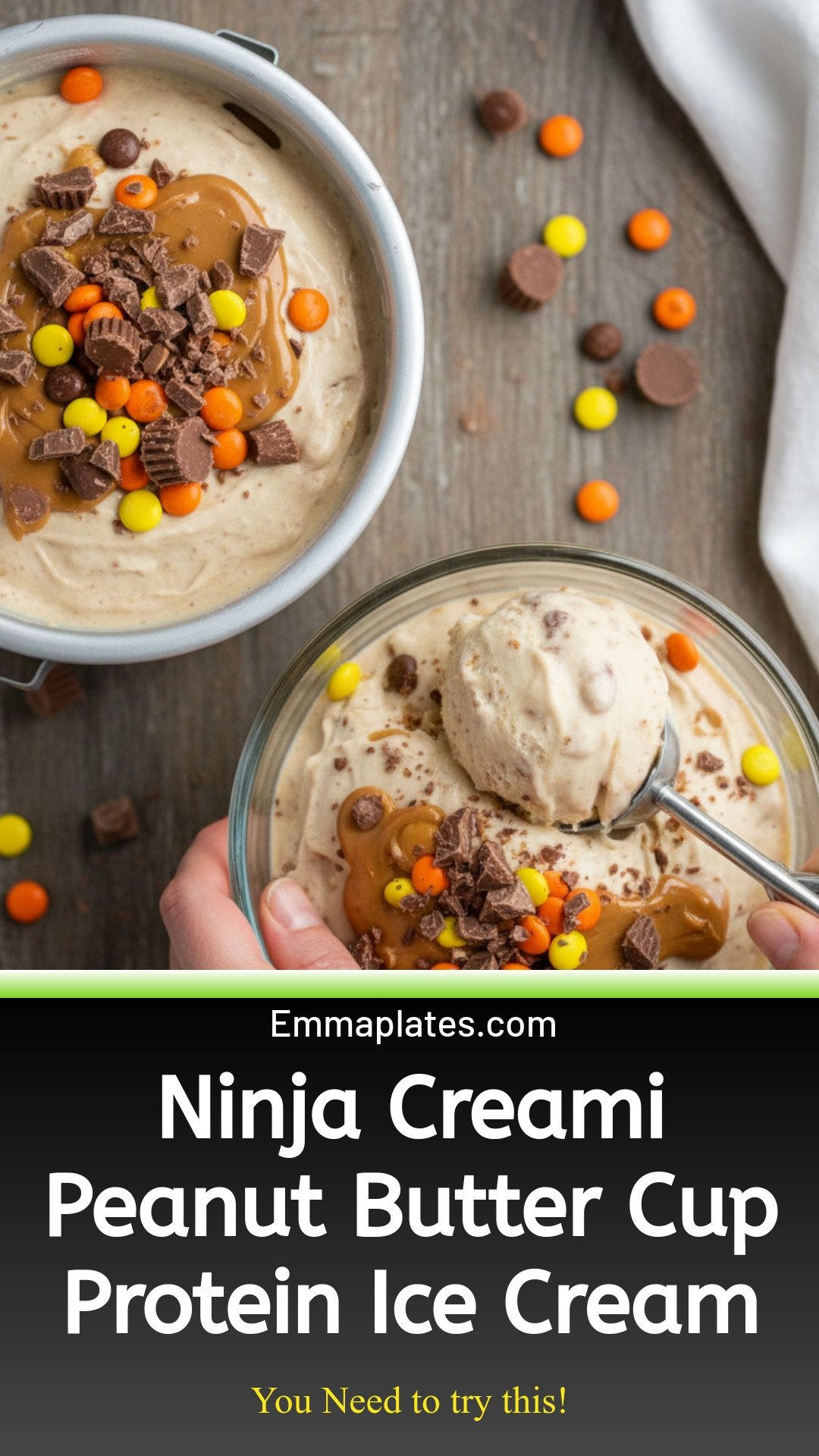 Peanut Butter Cup Protein Ice Cream (Ninja Creami)