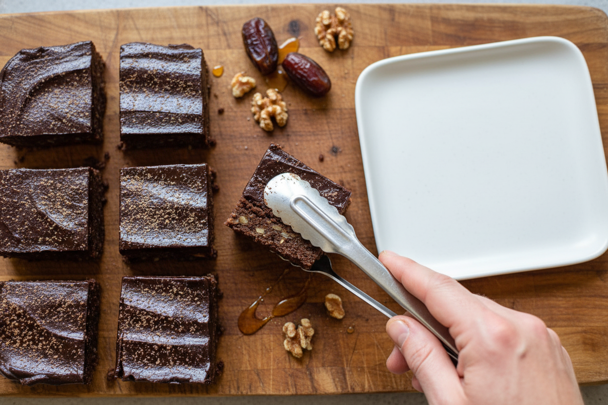 No Bake Gluten Free Vegan Date Brownies