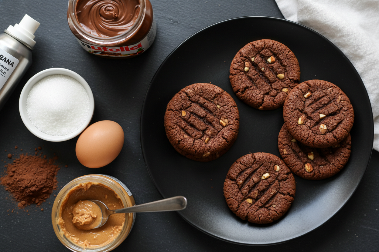 EASY 5-Ingredient Nutella Almond Butter Cookies