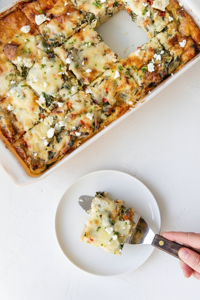 Overnight Artichoke & Spinach Egg Bake