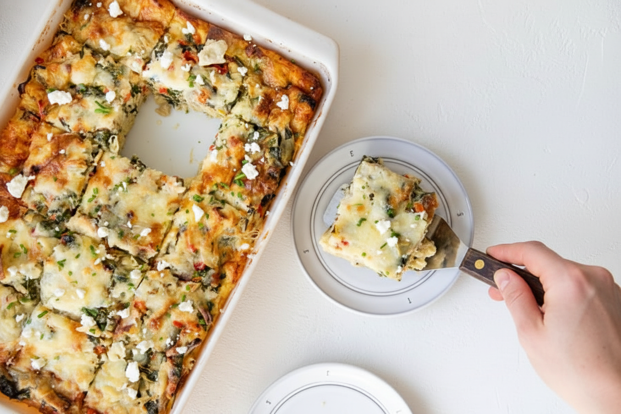 Overnight Artichoke & Spinach Egg Bake