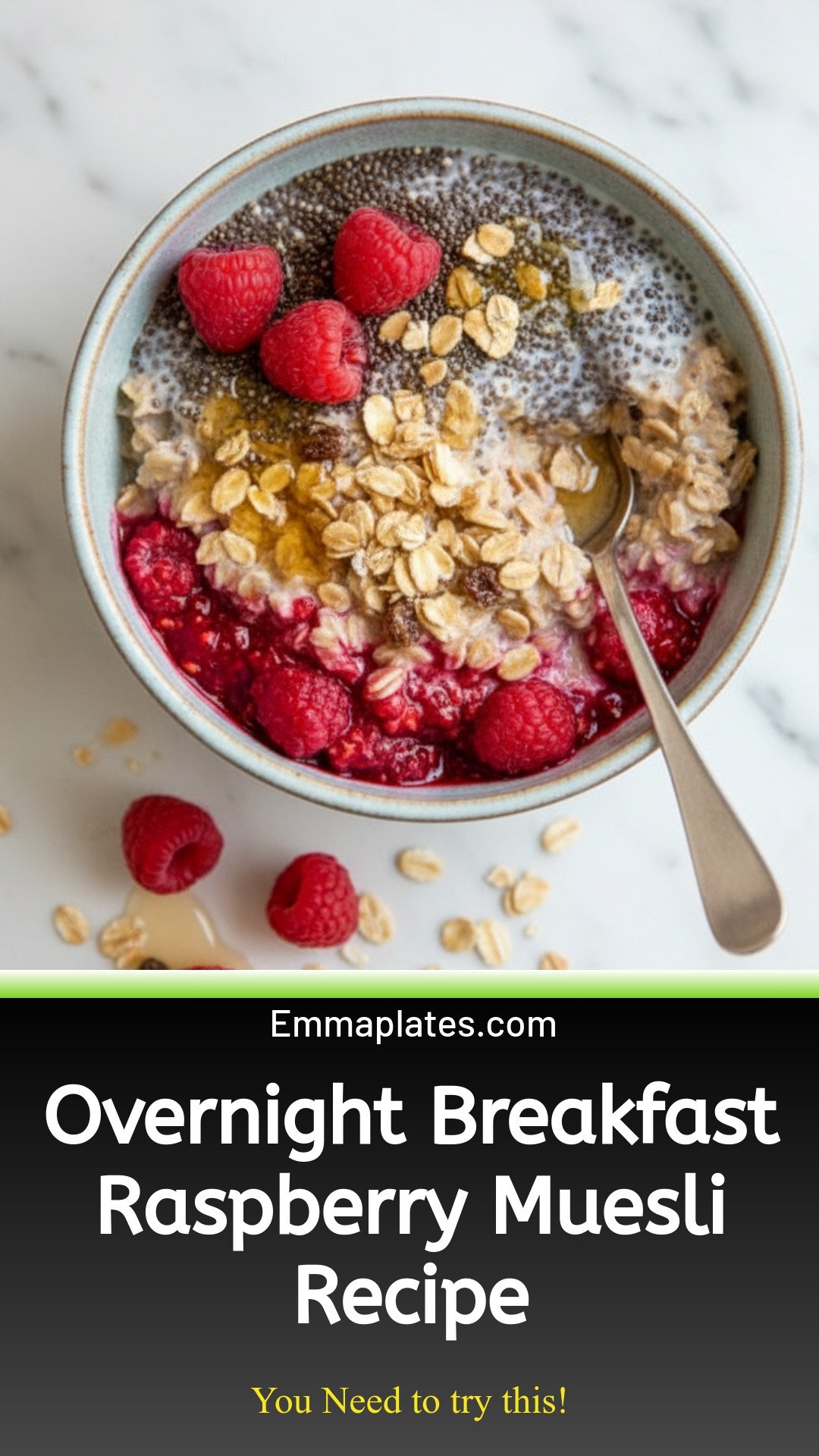 Overnight Breakfast Raspberry Muesli