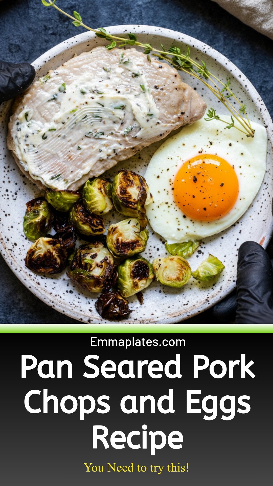 Pan Seared Chops and Eggs