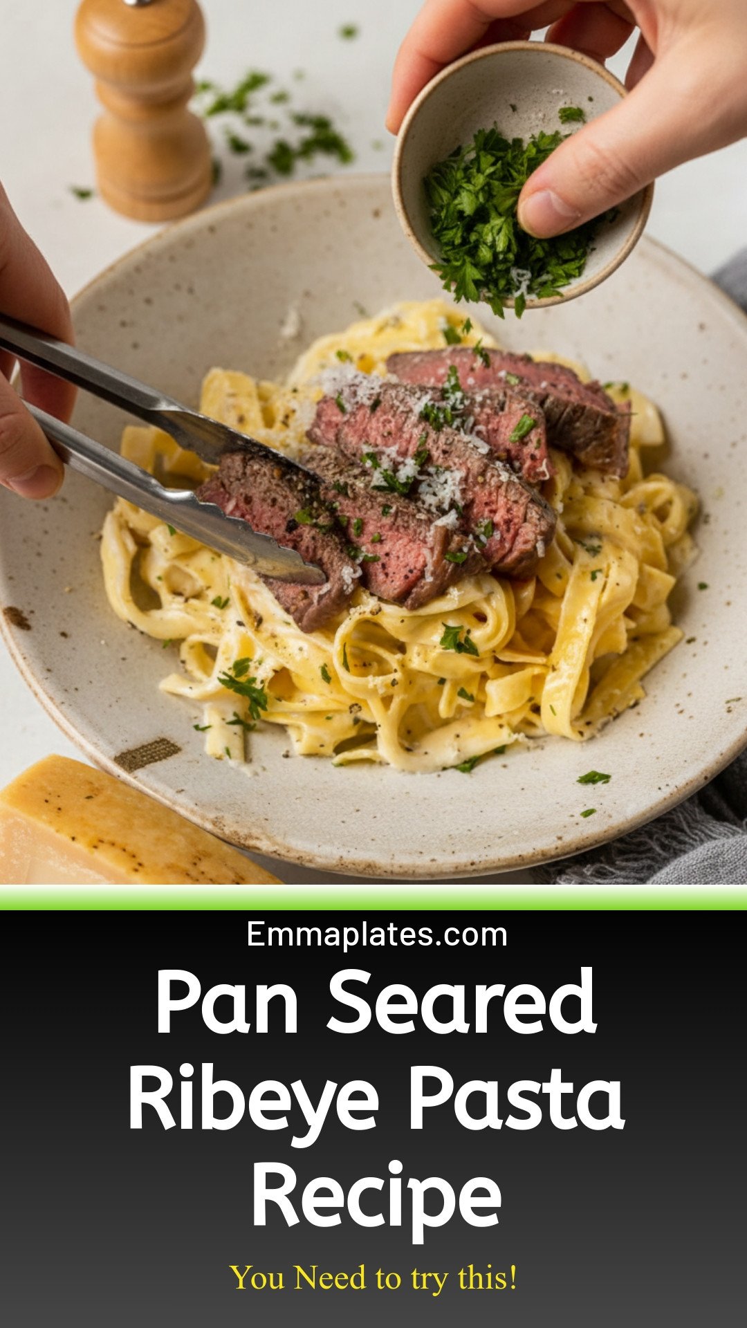 Pan Seared Ribeye Pasta