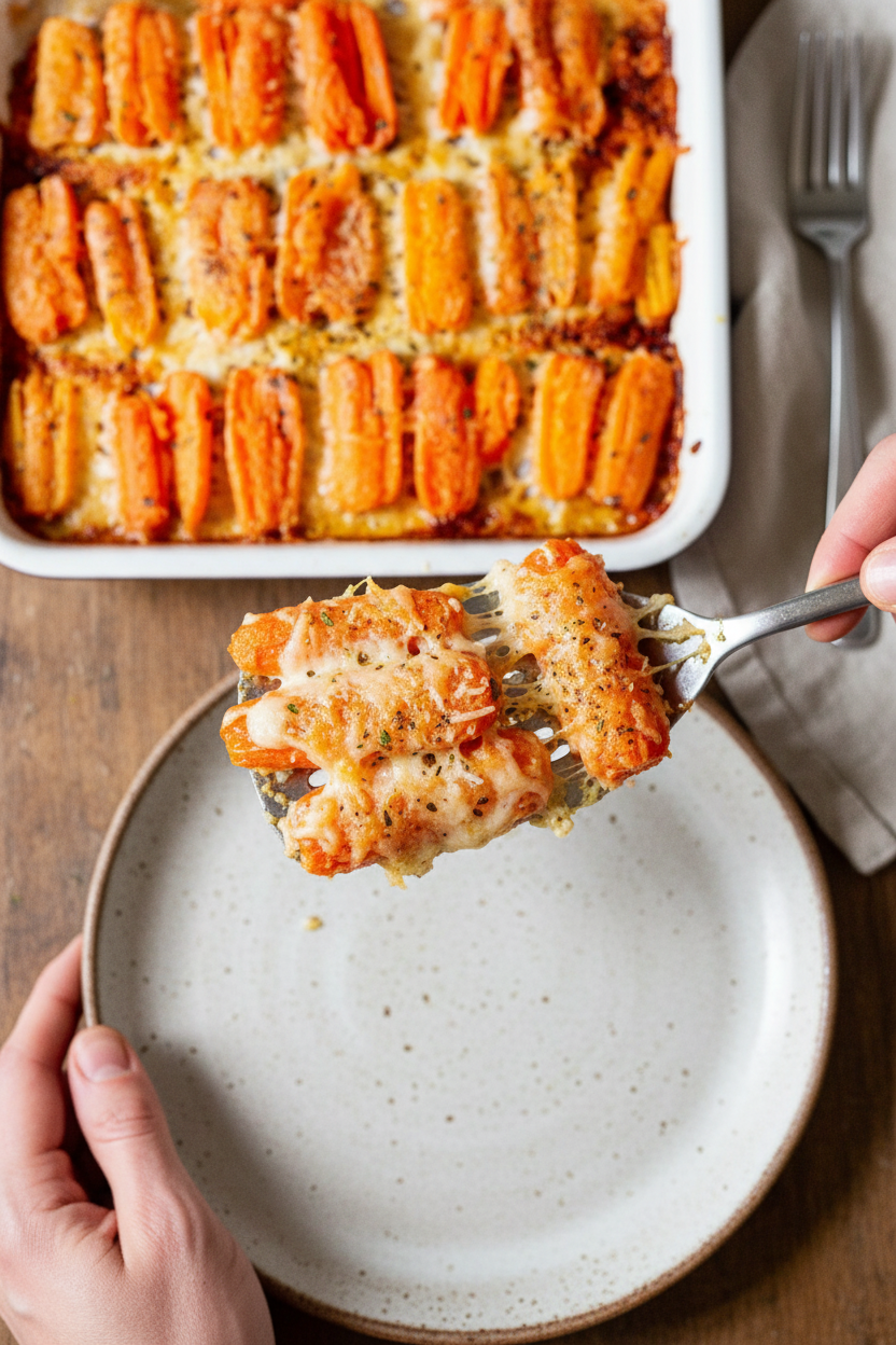 Ranch Smashed Baby Carrots With Parmesan