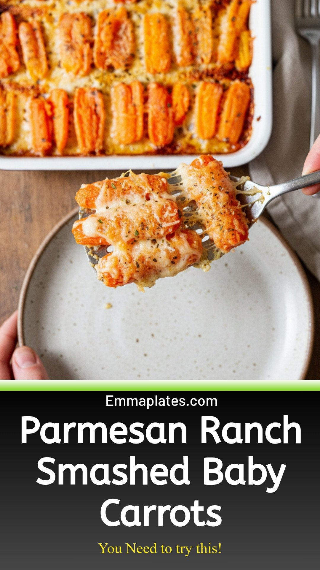 Ranch Smashed Baby Carrots With Parmesan