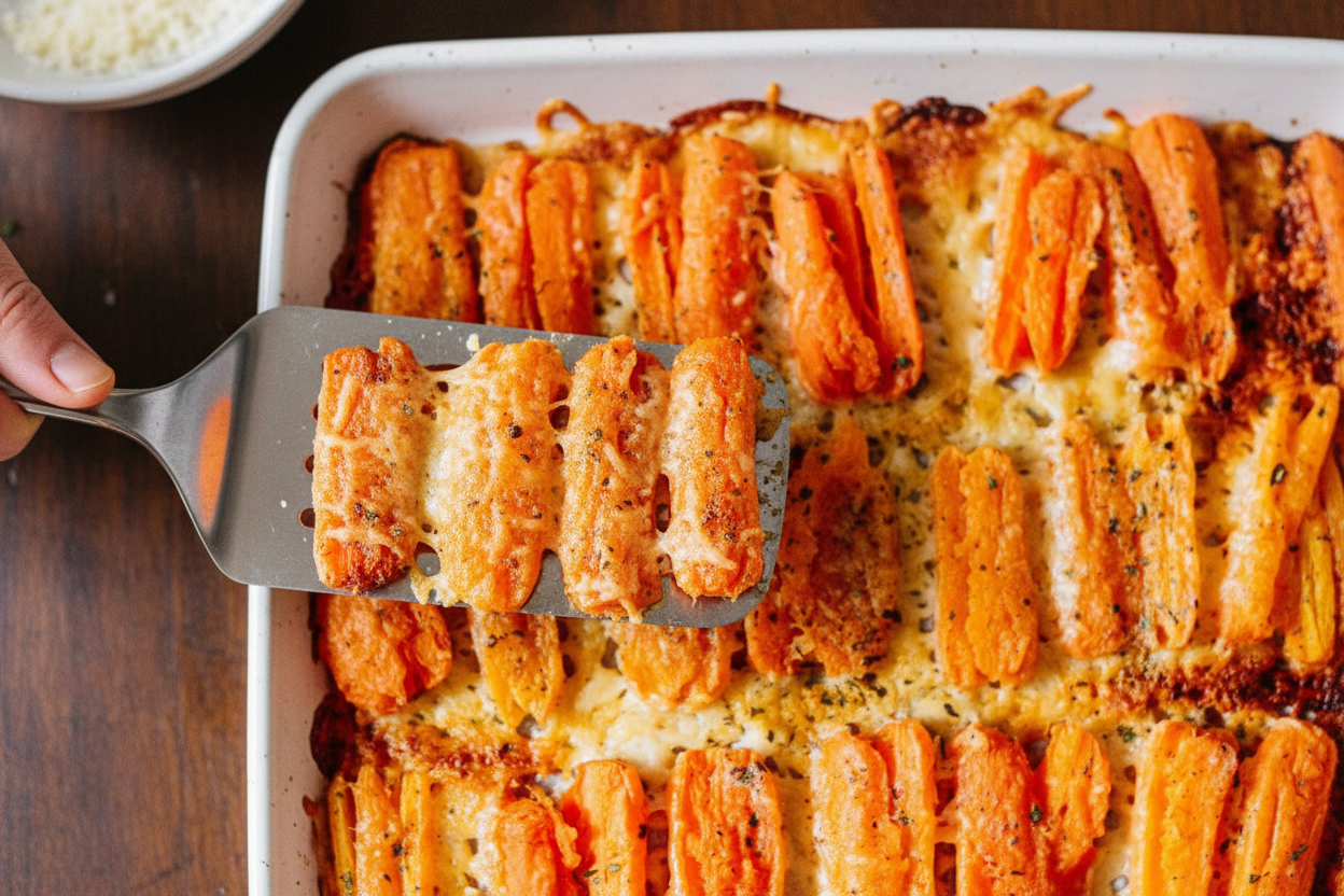 Ranch Smashed Baby Carrots With Parmesan