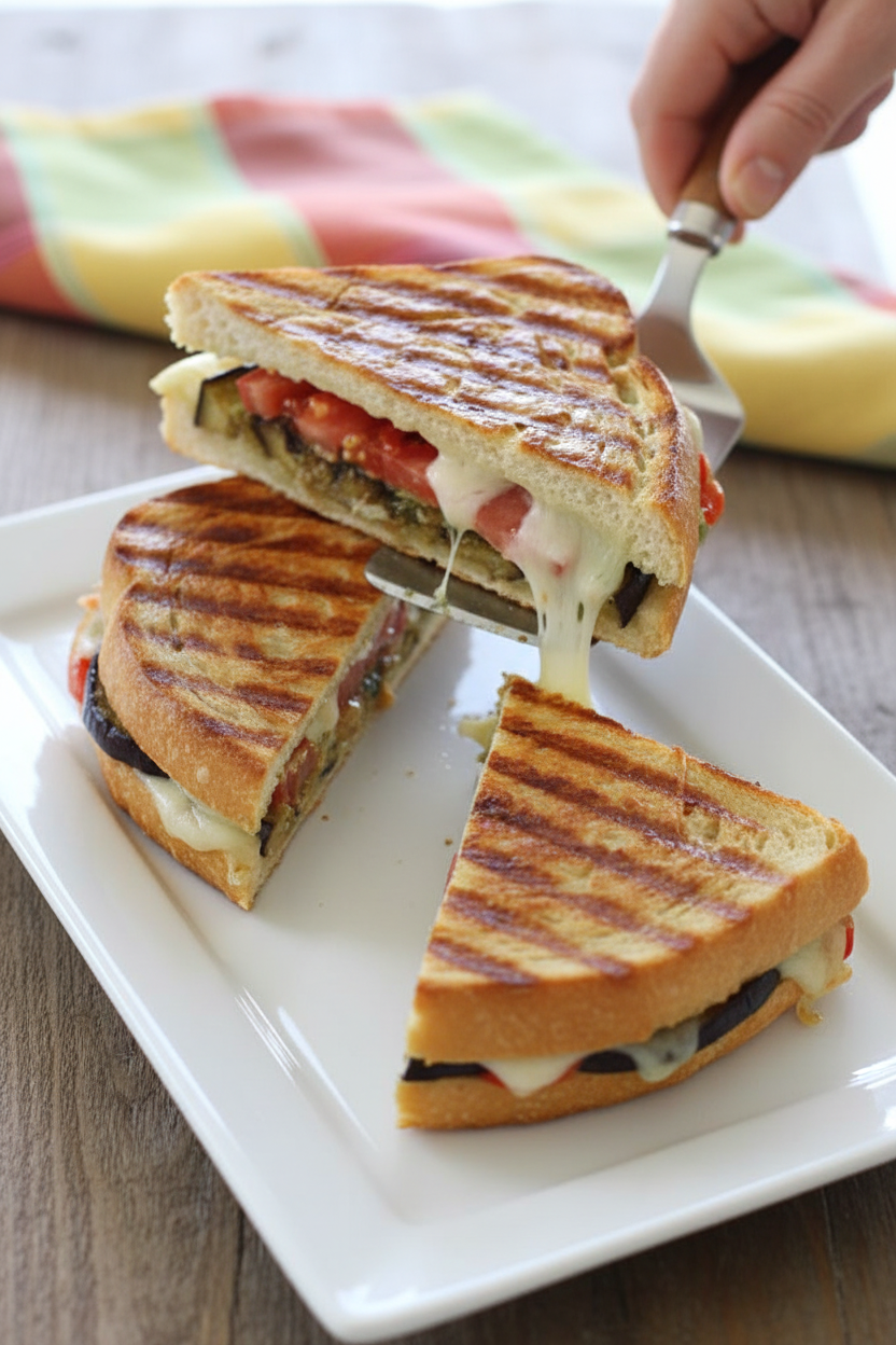 Eggplant Panini with Pesto