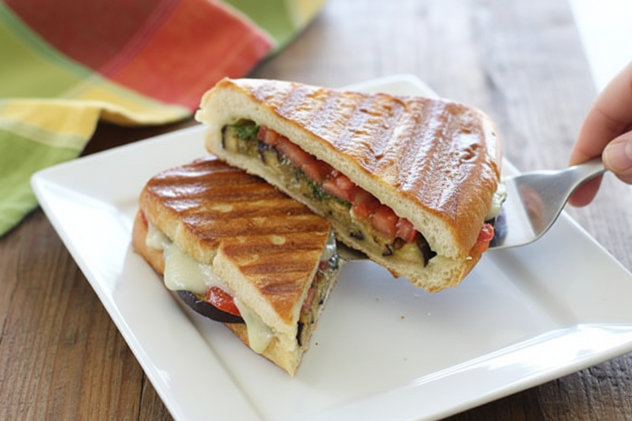 Eggplant Panini with Pesto