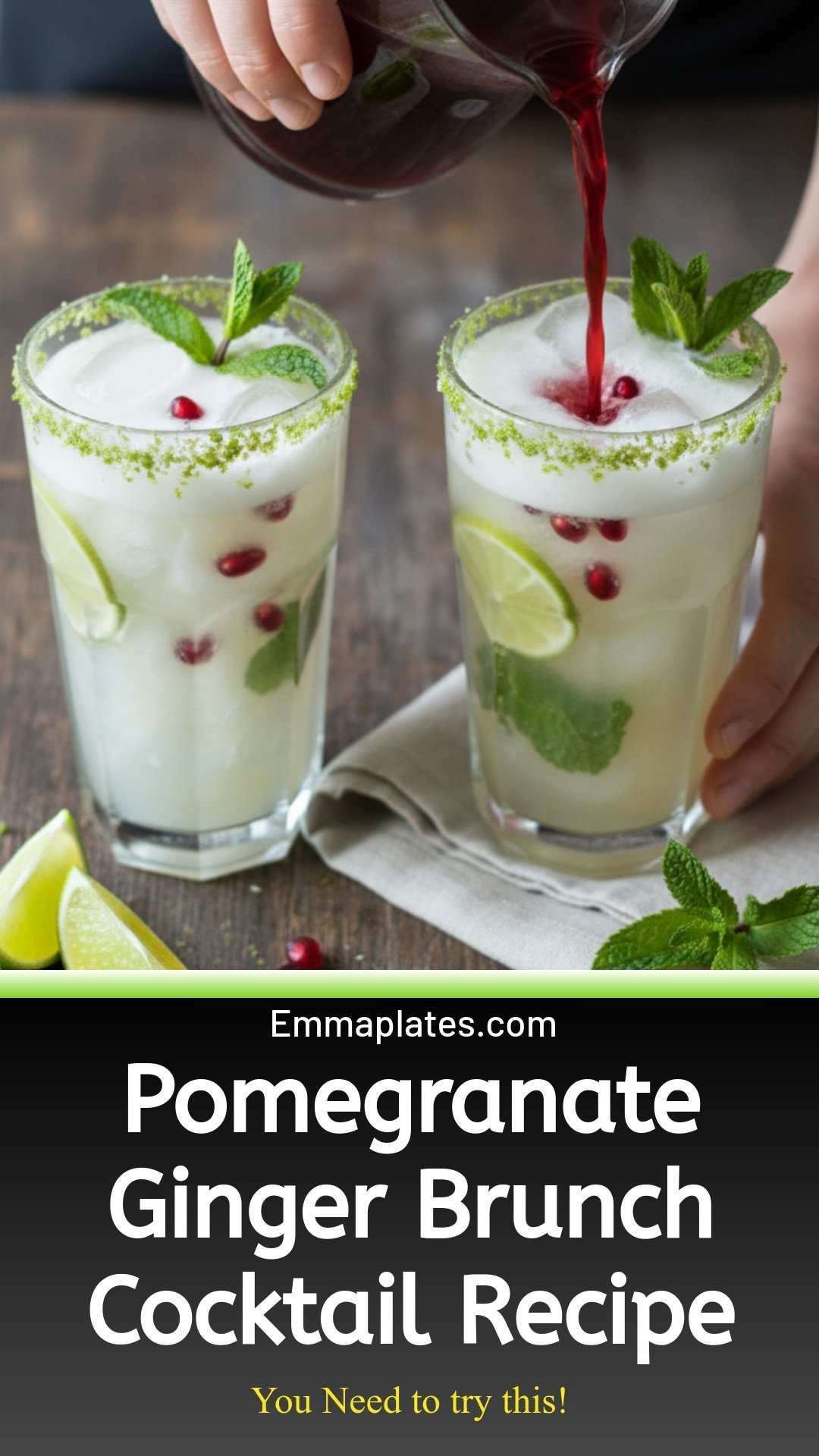 Pomegranate Ginger Brunch Cocktail