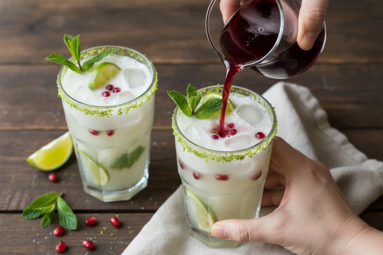Pomegranate Ginger Brunch Cocktail