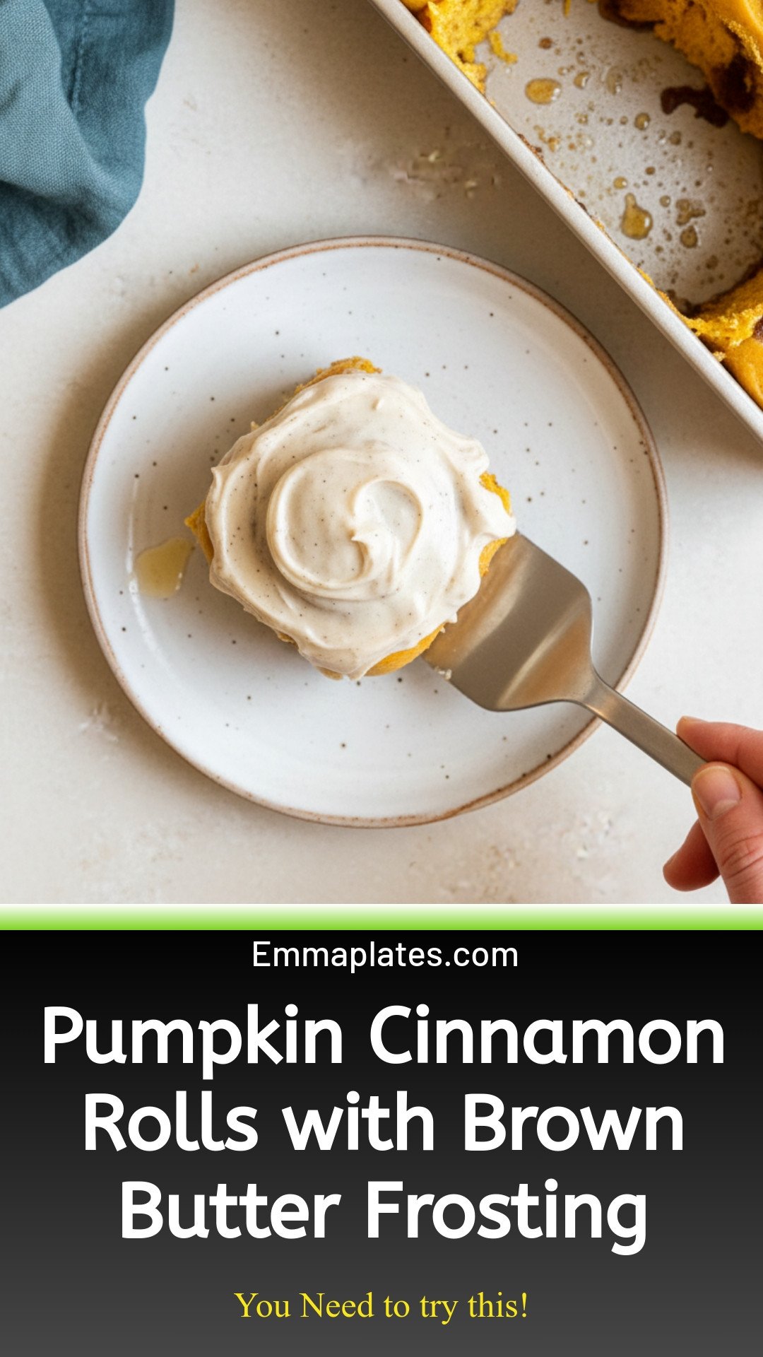 Pumpkin Cinnamon Rolls with Brown Butter Frosting