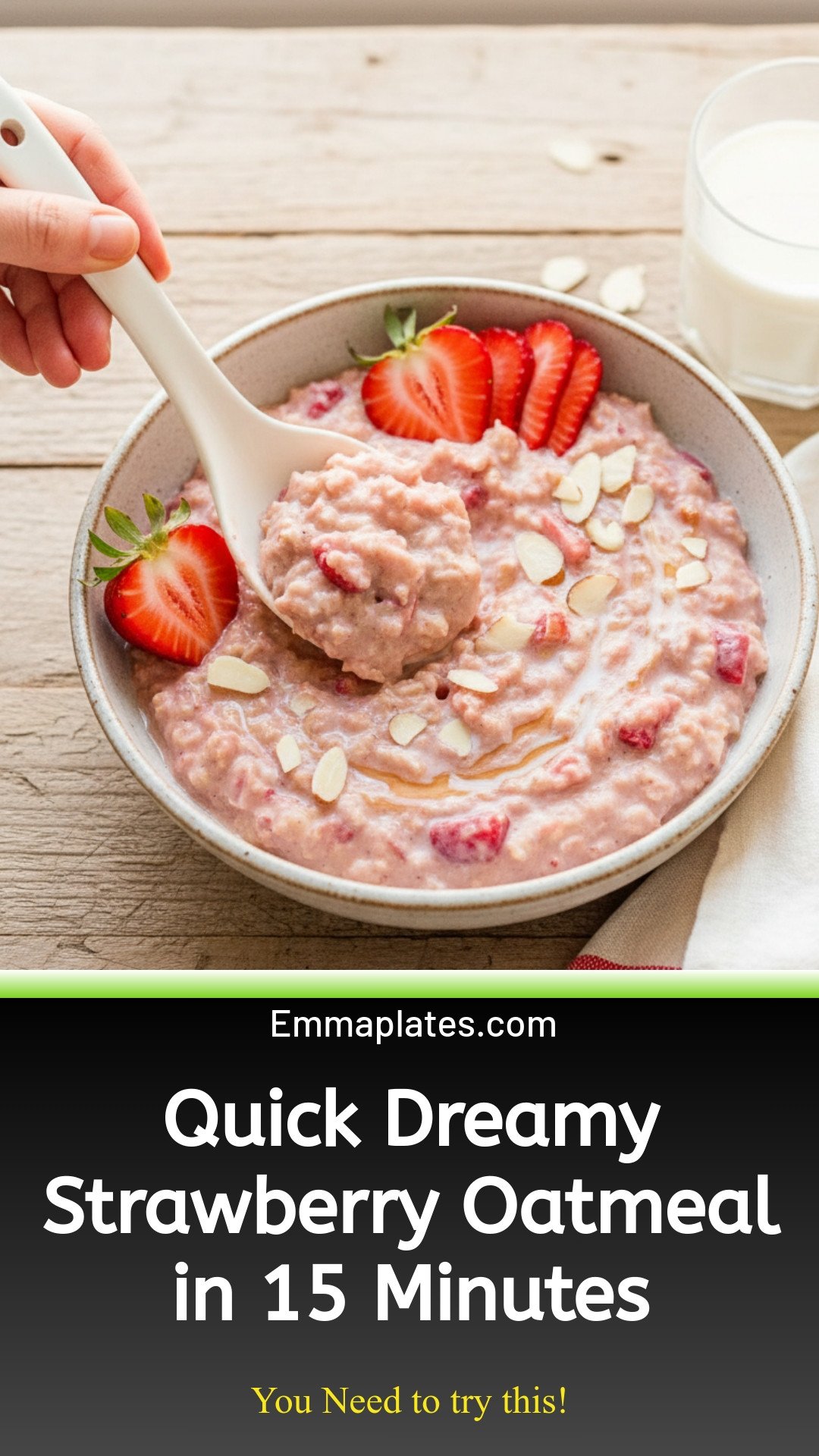 Dreamy Strawberry Oatmeal (15 Minutes)