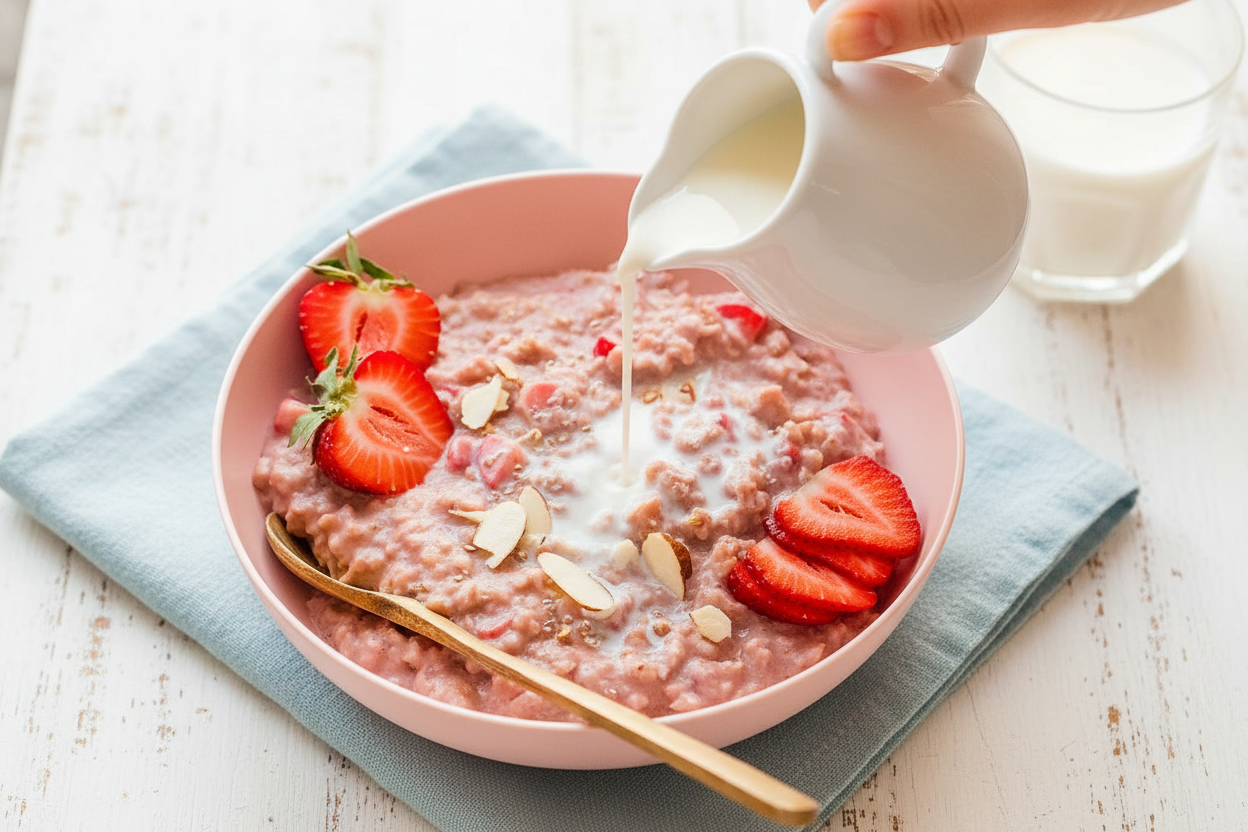 Dreamy Strawberry Oatmeal (15 Minutes)