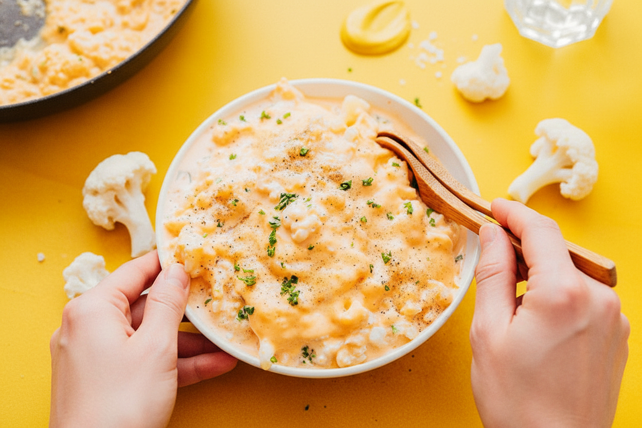 Keto Cauliflower Mac And Cheese (15 Minute Stovetop)