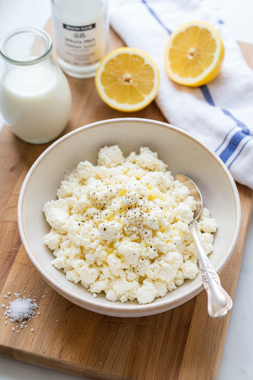 5 Minute Microwave Ricotta Cheese