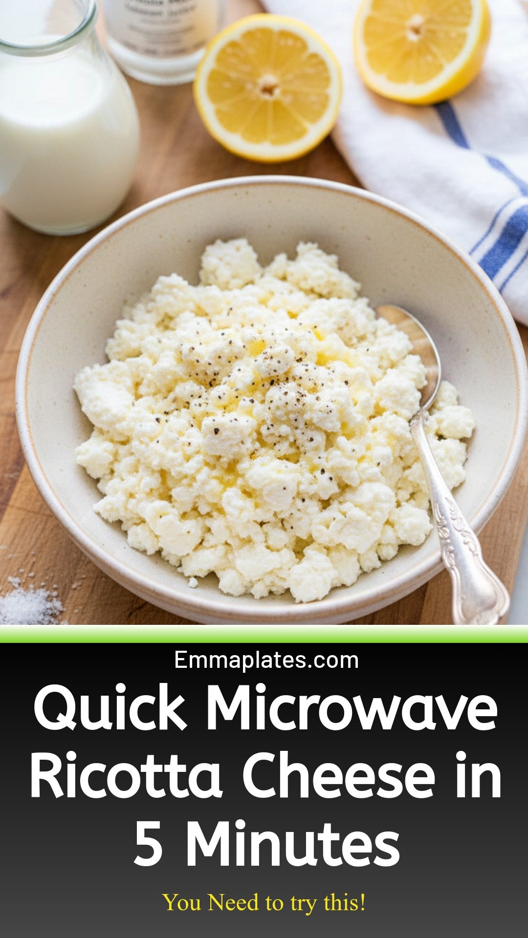 5 Minute Microwave Ricotta Cheese