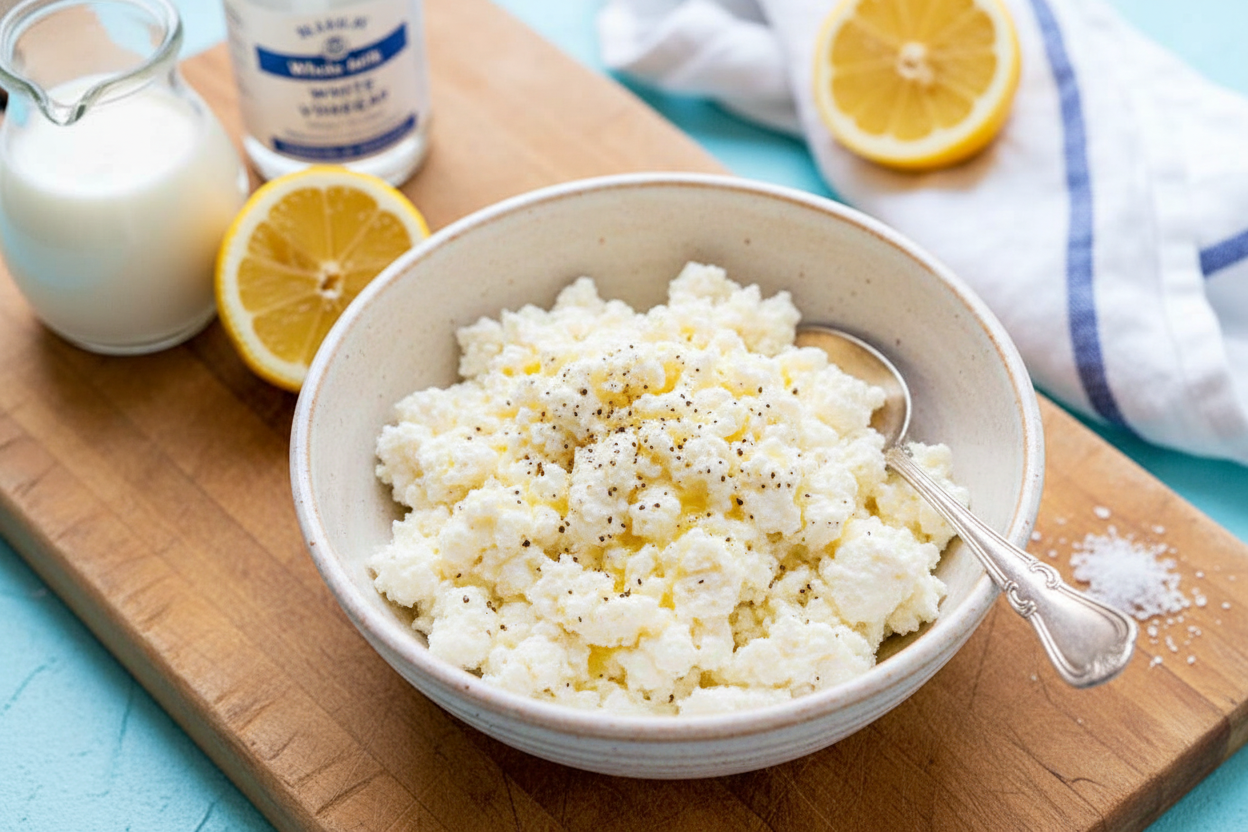 5 Minute Microwave Ricotta Cheese