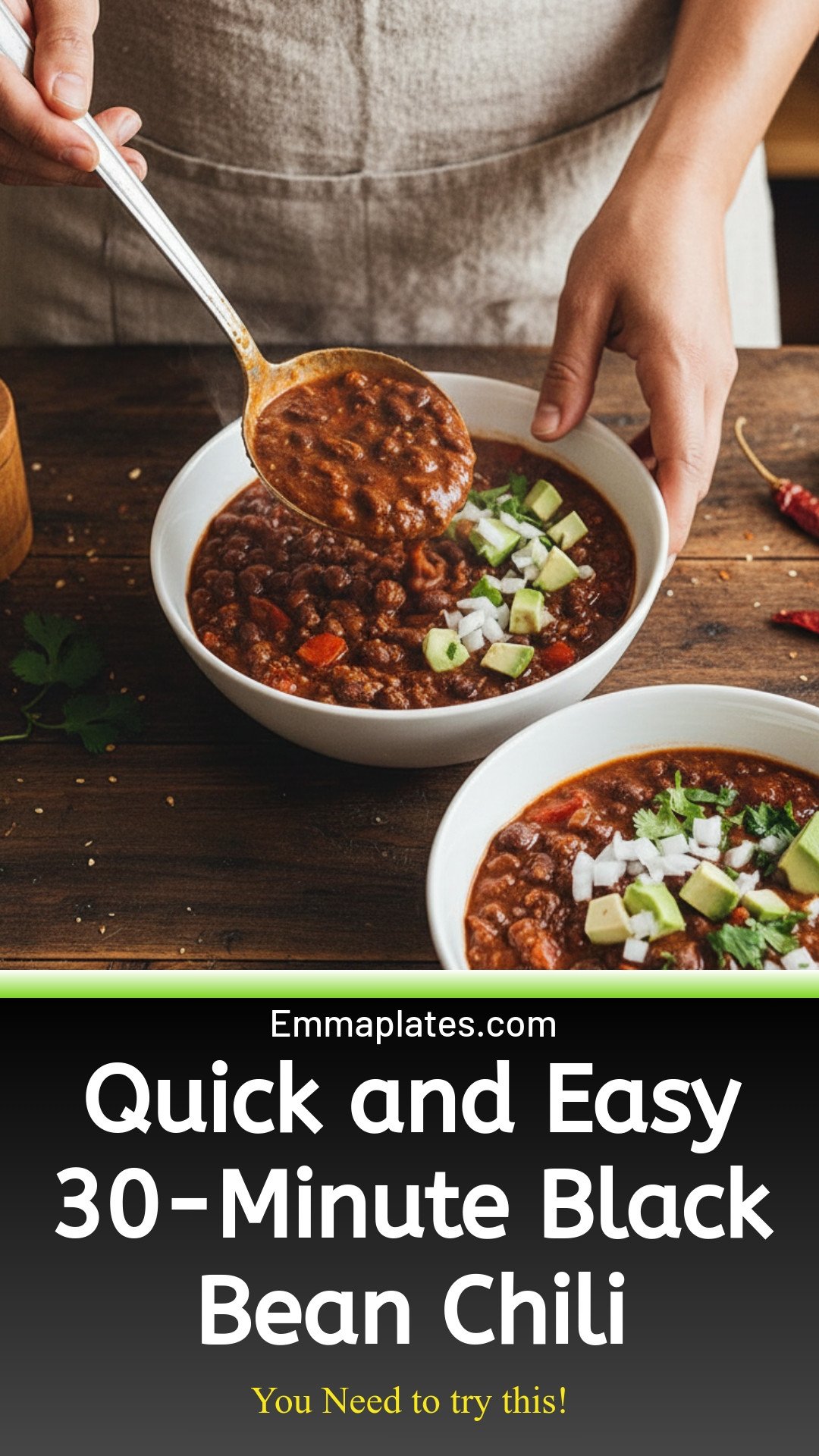 30-Minute Black Bean Chili Recipe