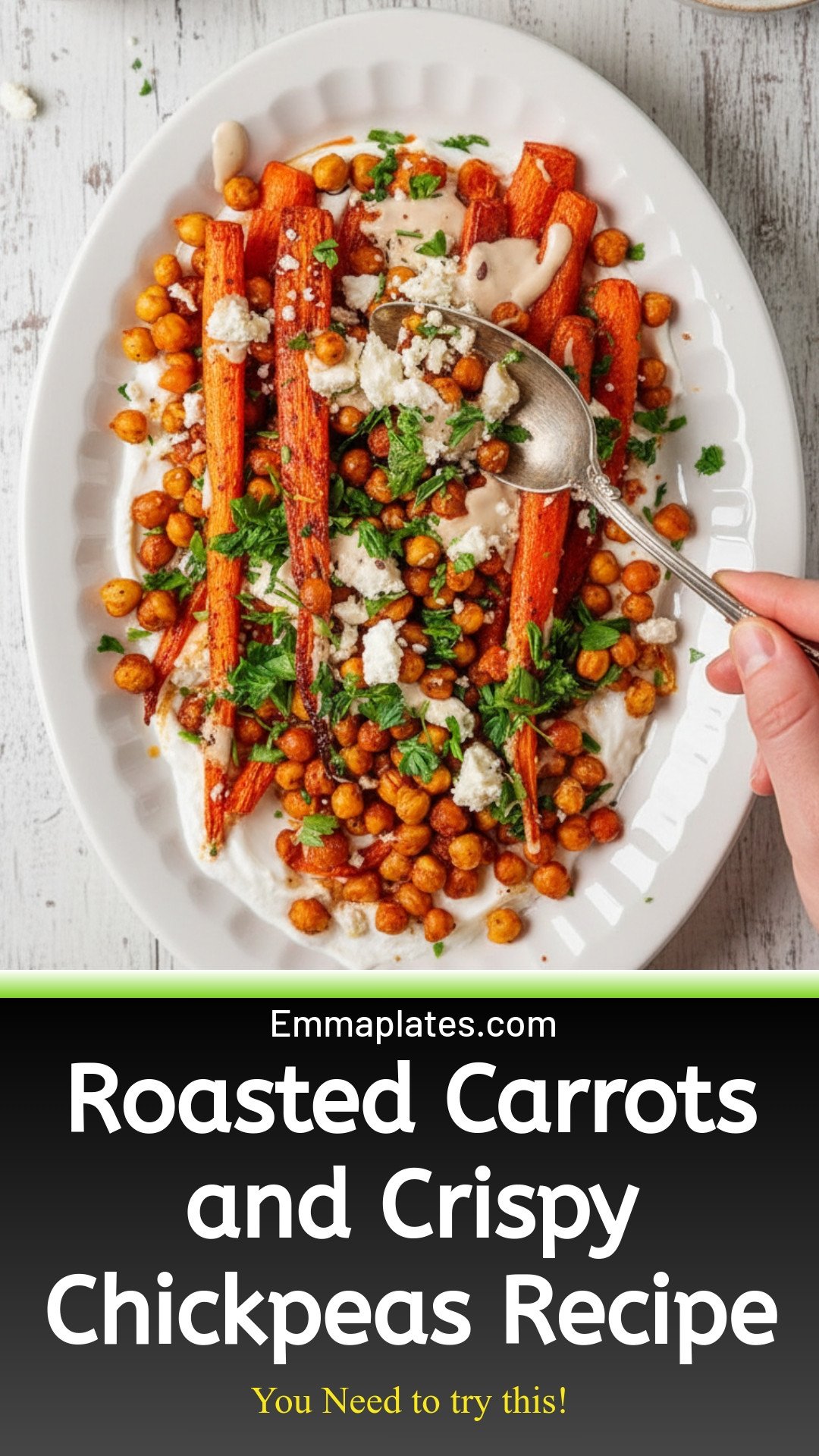 Roasted Carrots With Crispy Chickpeas