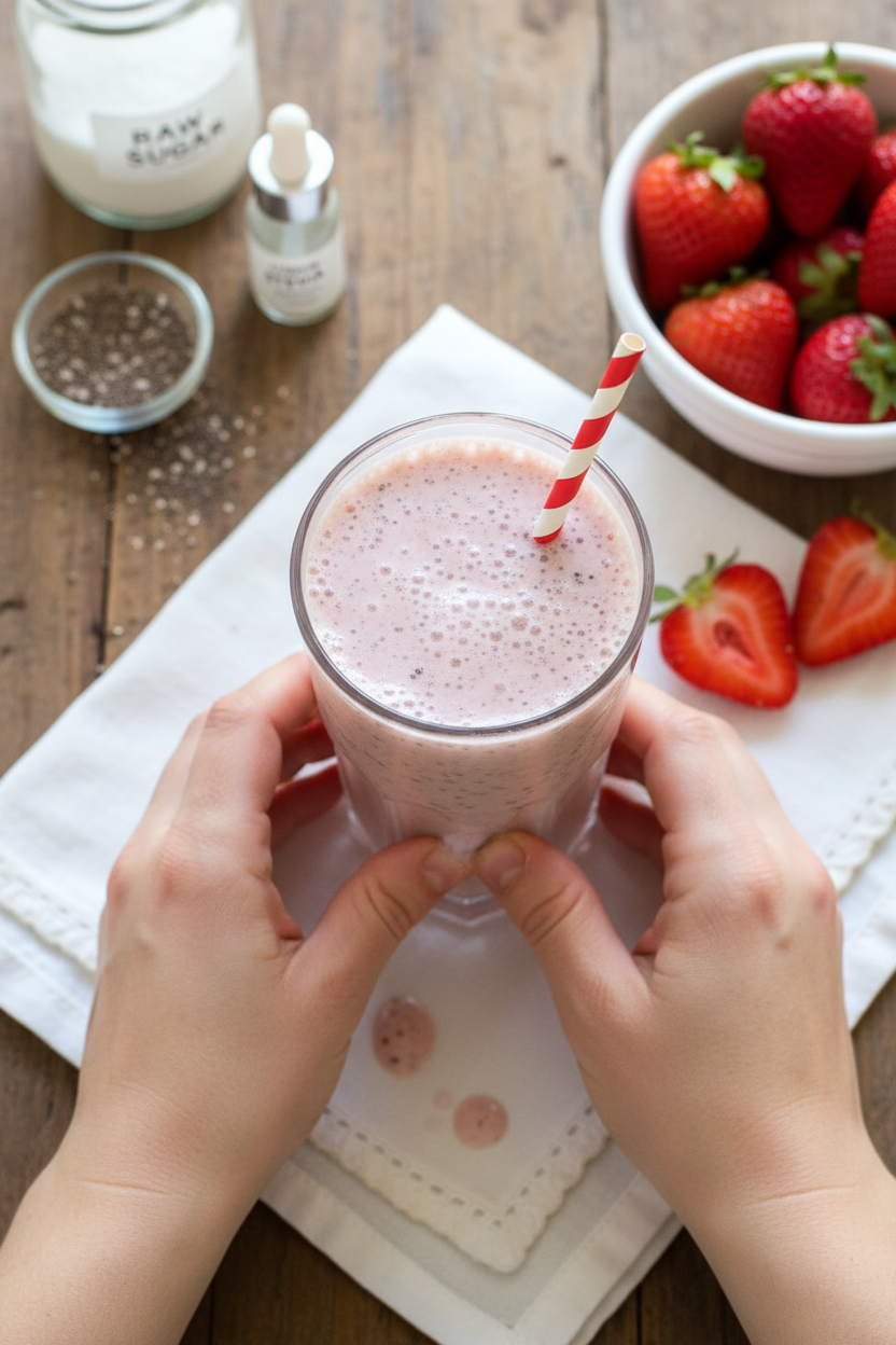 Roasted Strawberry Protein Smoothie
