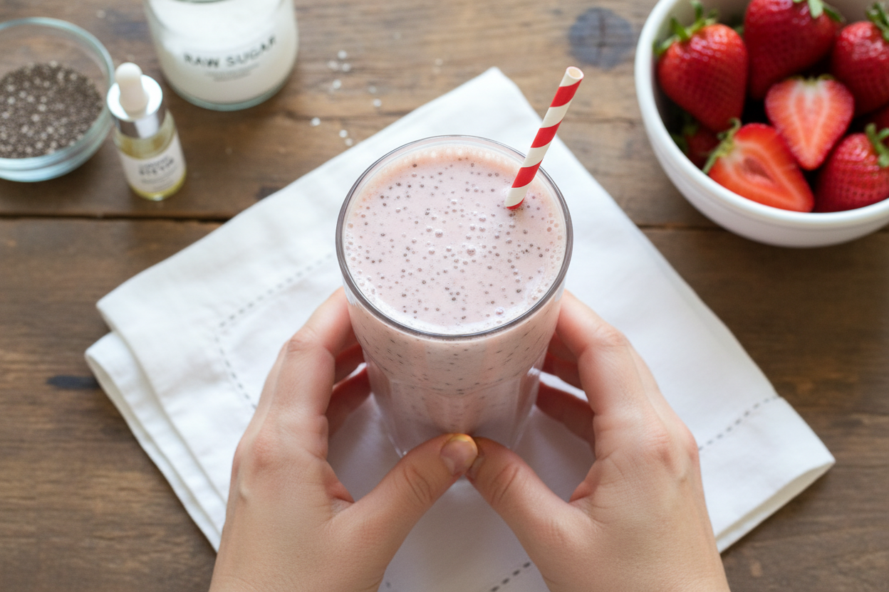 Roasted Strawberry Protein Smoothie