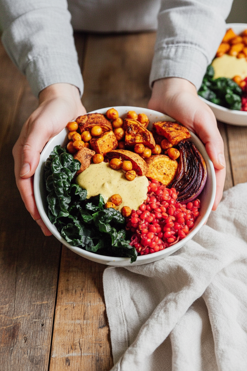 Roasted Vegetable Glow Bowls With Yumm Sauce