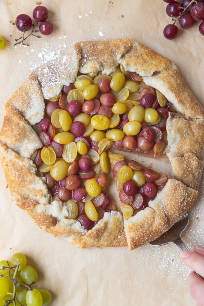 Rustic Homemade Grape Galette