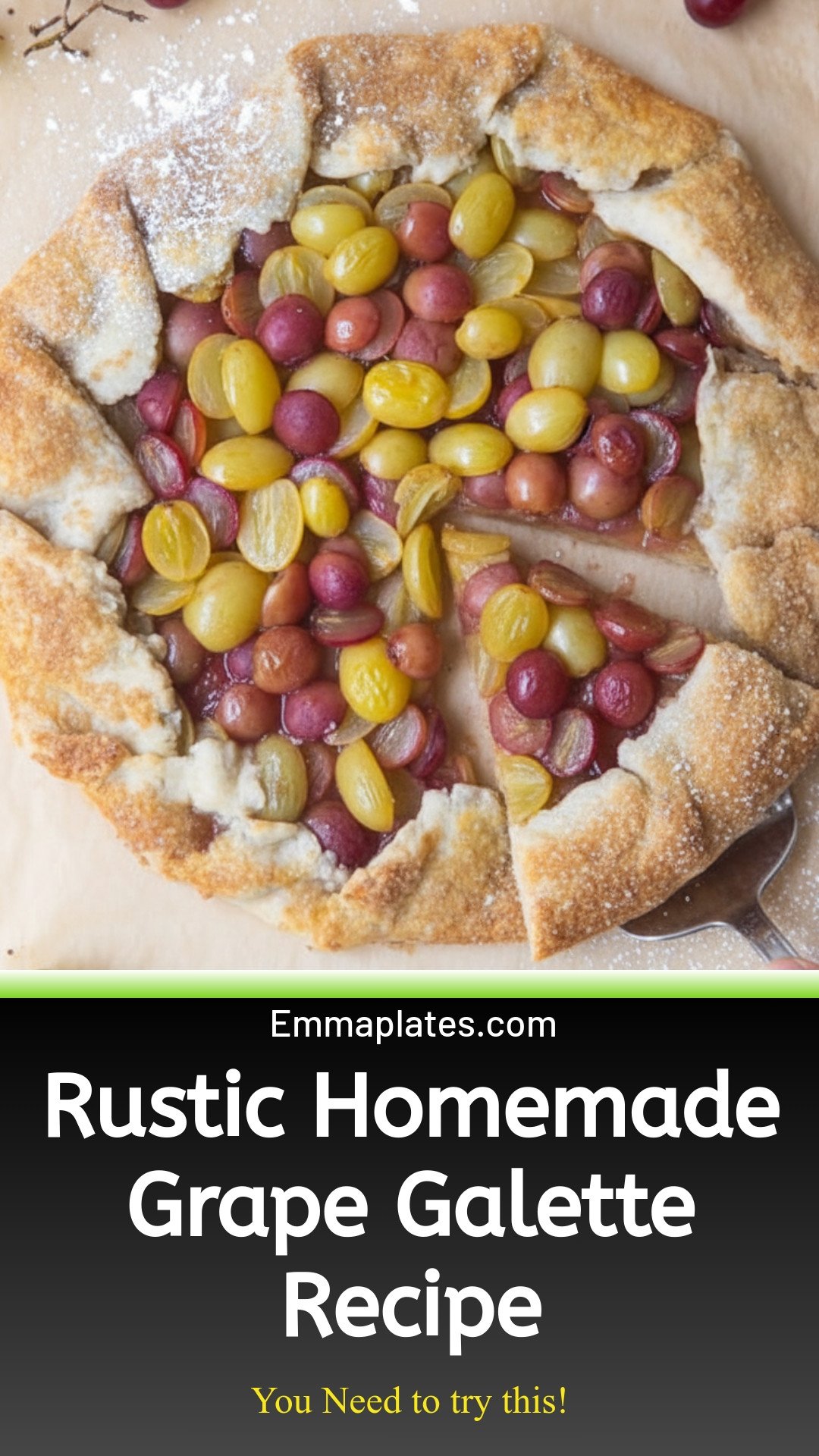 Rustic Homemade Grape Galette