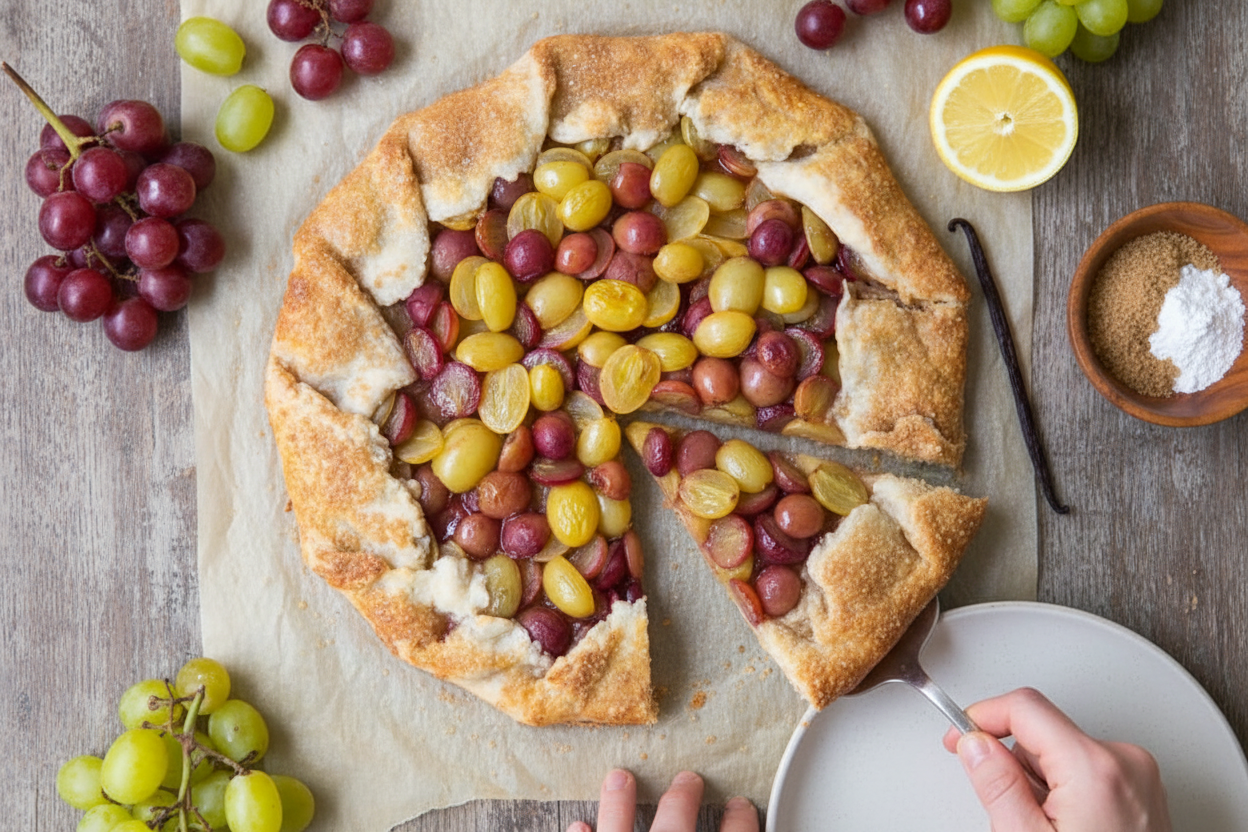 Rustic Homemade Grape Galette