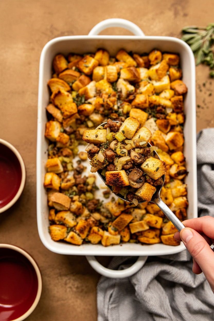 Sausage Mushroom Stuffing