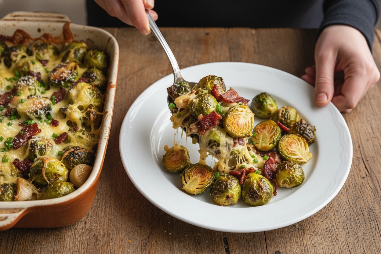 Savory Bacon Sprout Bake