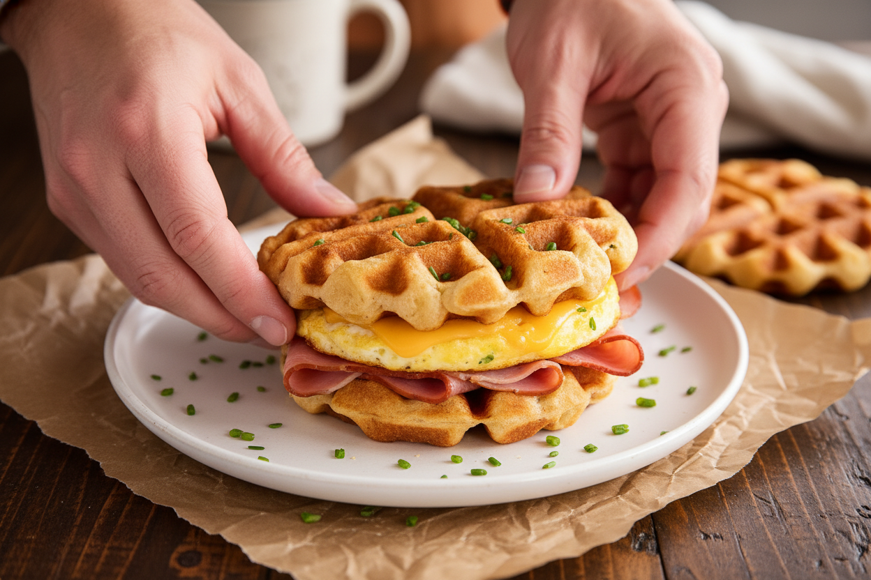 Savory Waffle Breakfast Sandwich
