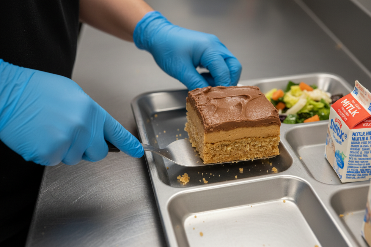School Cafeteria Peanut Butter Bar Recipe