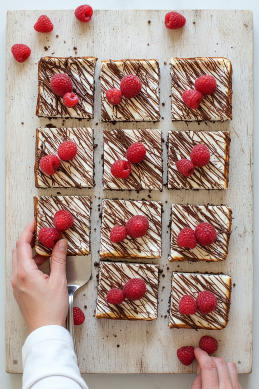 Skinny Chocolate Raspberry Cheesecake