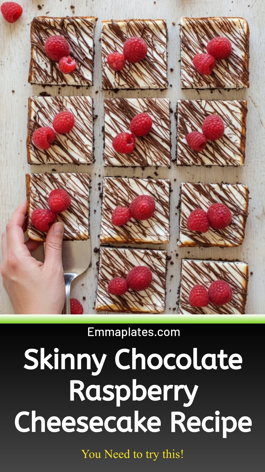 Skinny Chocolate Raspberry Cheesecake