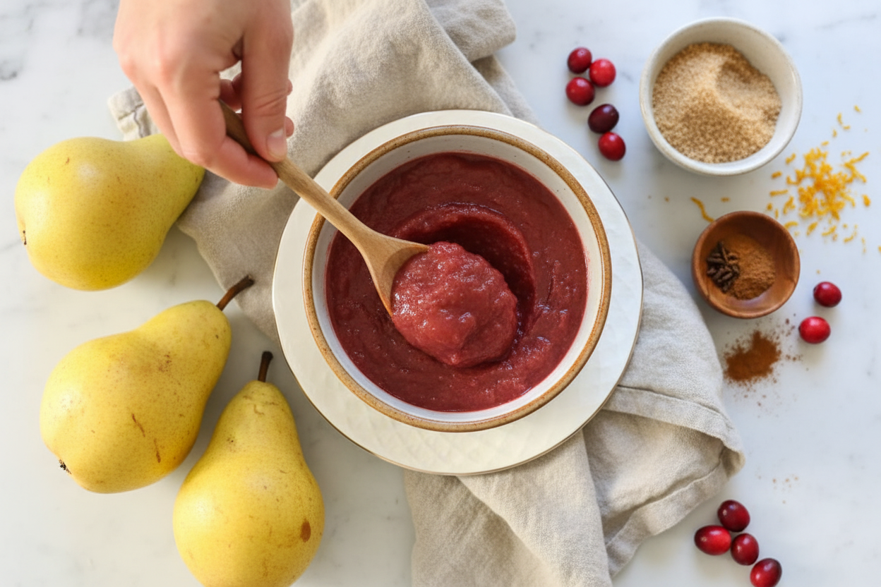 Slow Cooker Cranberry-Pear Butter