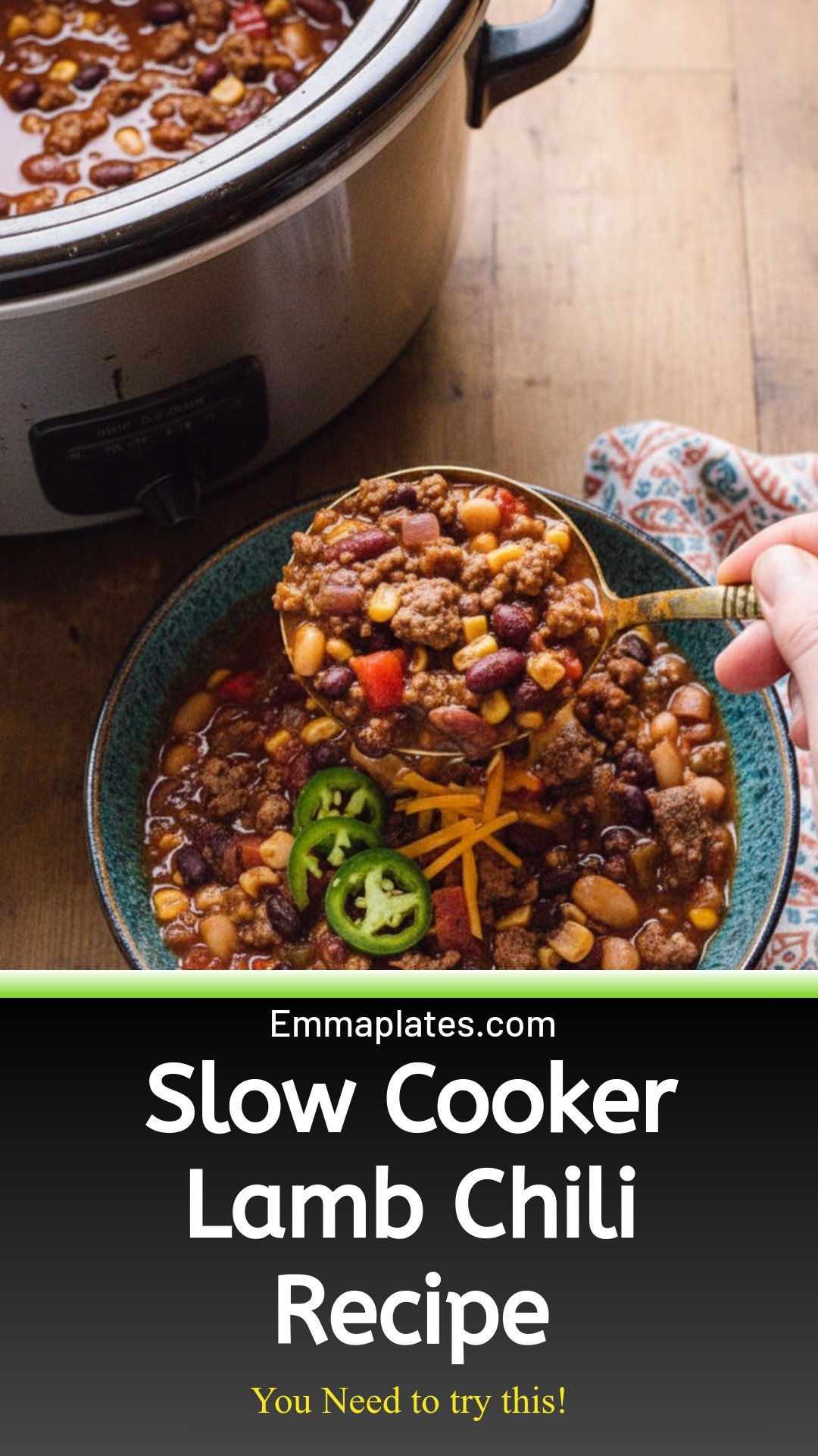 Slow Cooker Lamb Chili