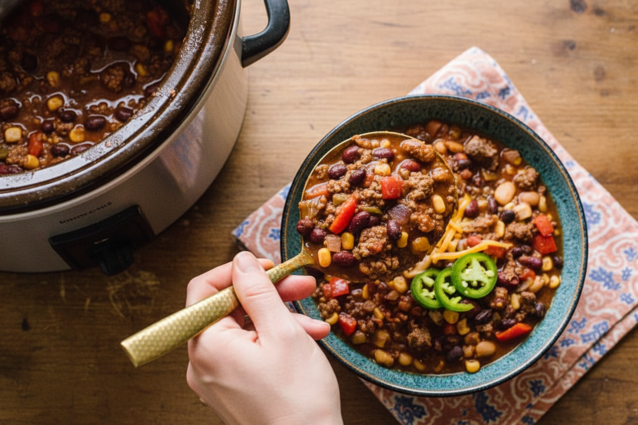 Slow Cooker Lamb Chili Recipe