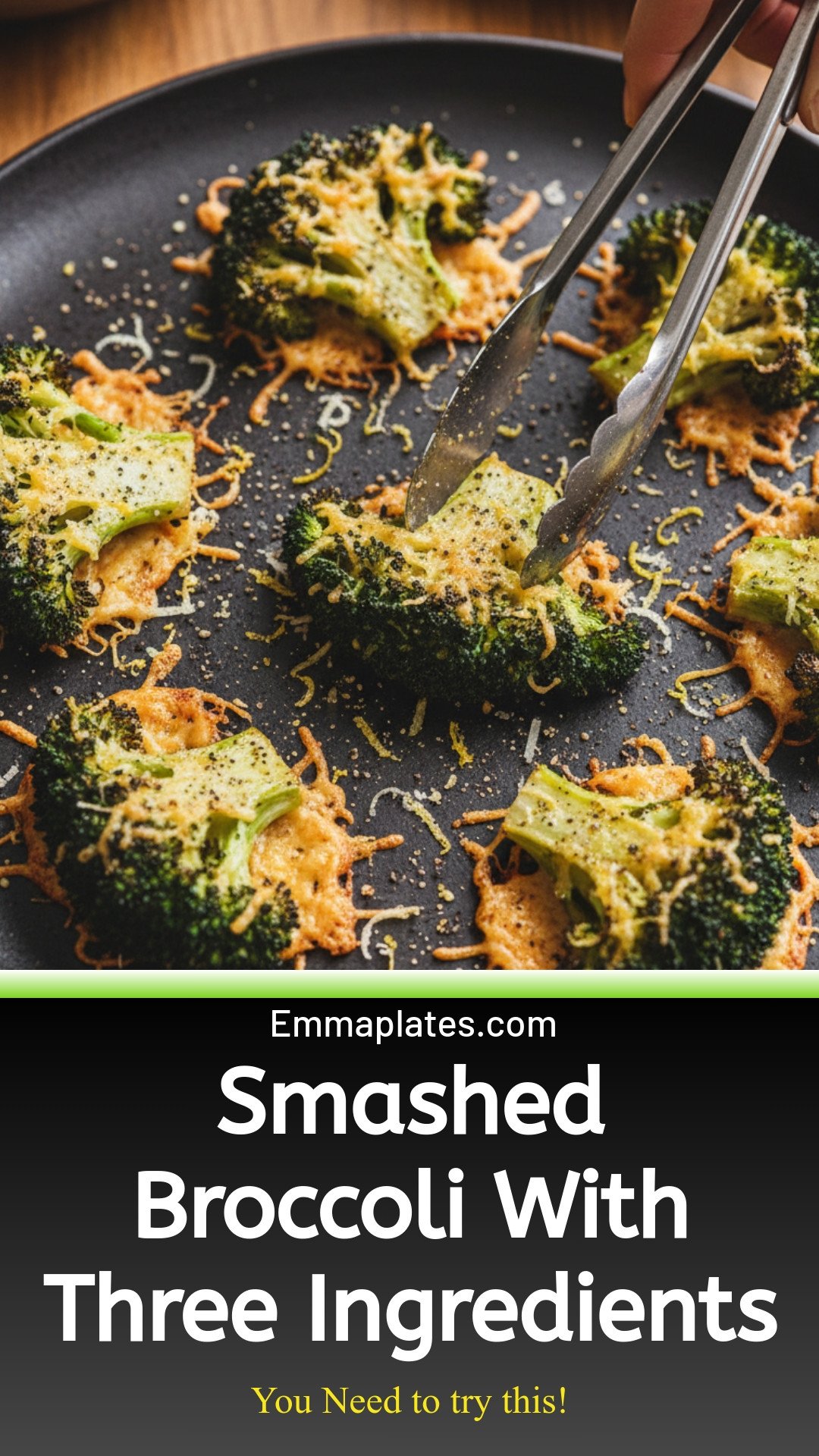 3-Ingredient Smashed Broccoli With Parmesan