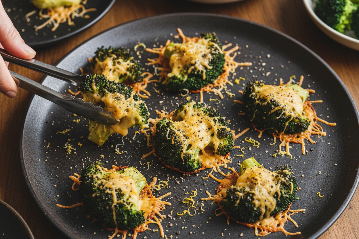3-Ingredient Smashed Broccoli With Parmesan