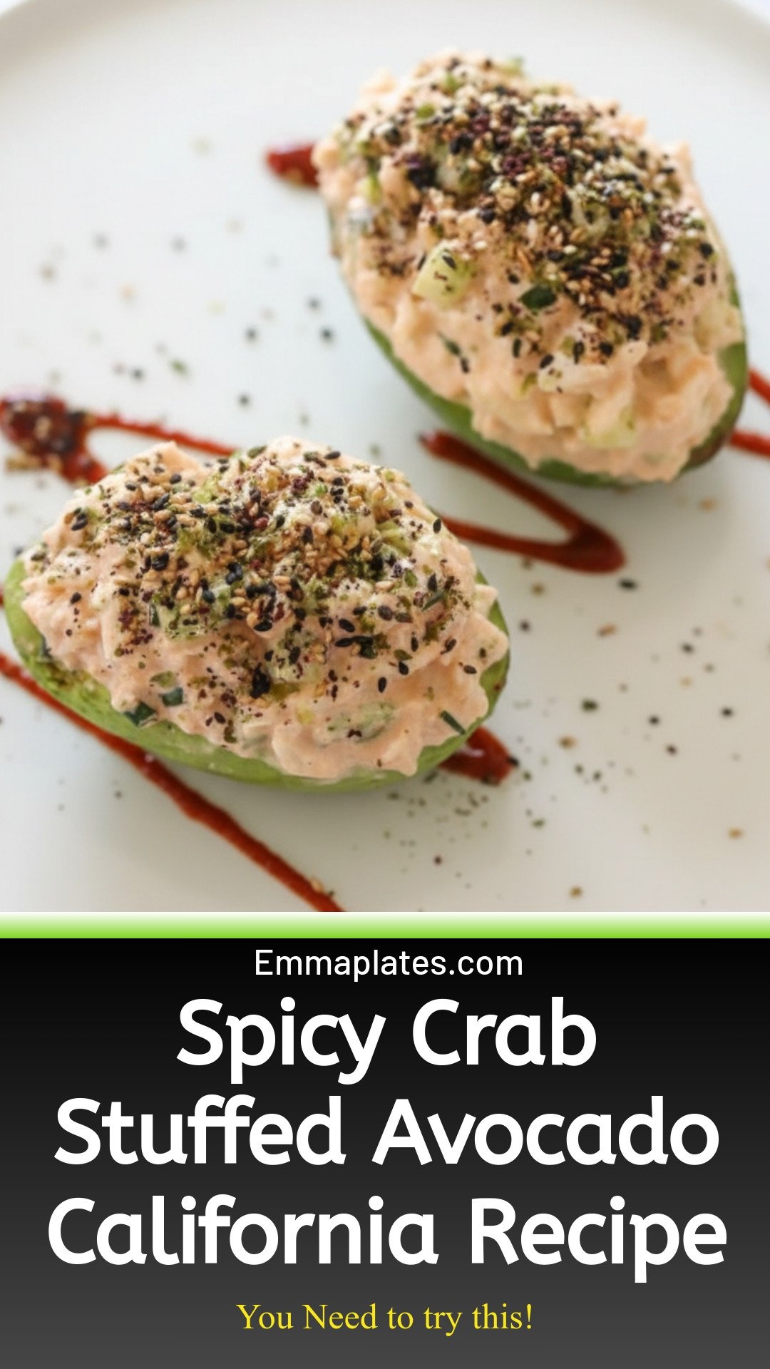 California Spicy Crab Stuffed Avocado