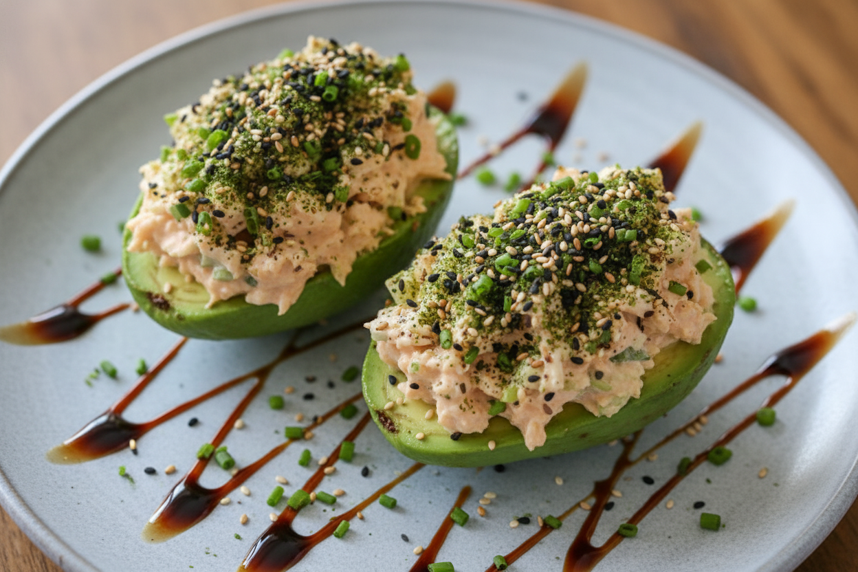 California Spicy Crab Stuffed Avocado