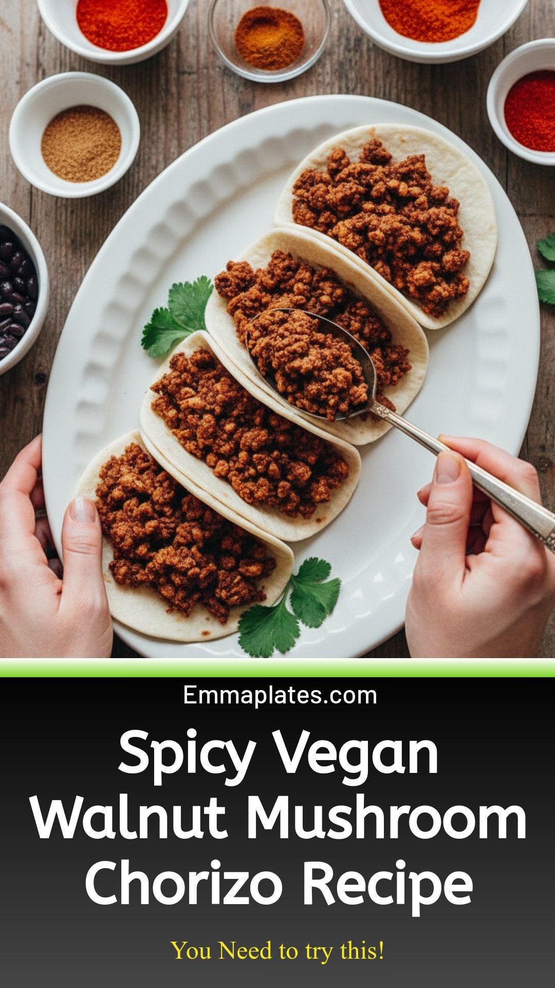 Spicy Vegan Chorizo (With Walnuts And Mushrooms)