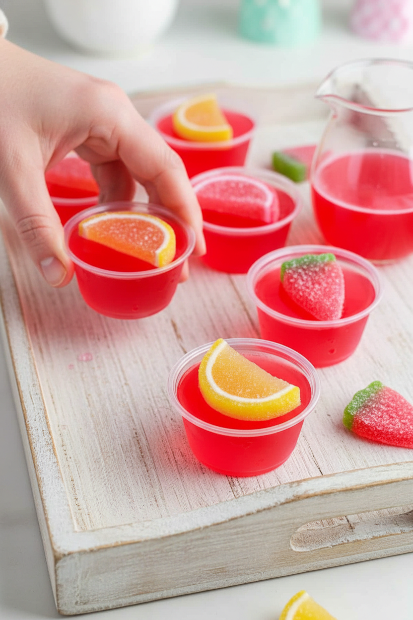 Strawberry Lemonade Jello Shots